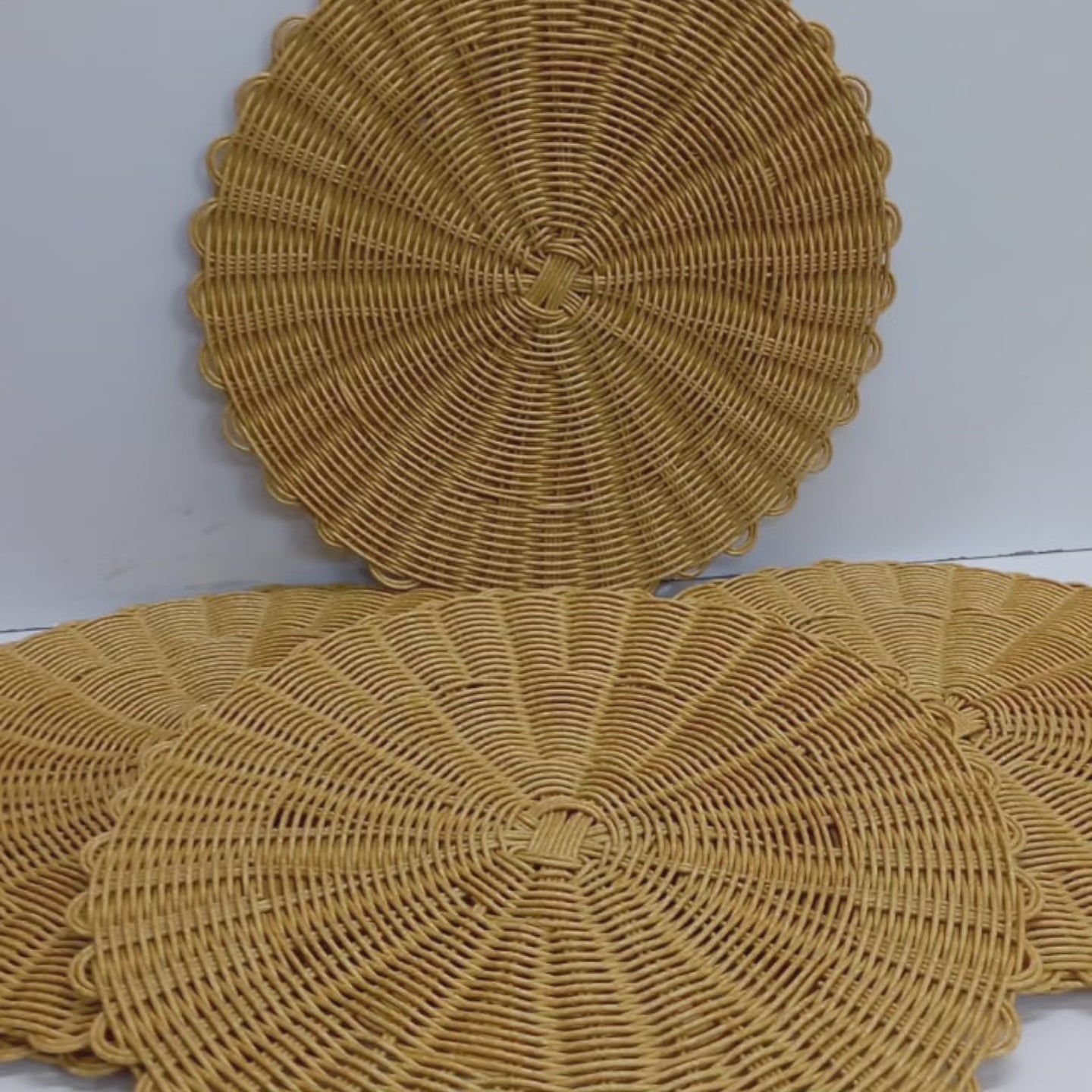 Avelena | 6-teiliges Set Dickere Rattan Tischset