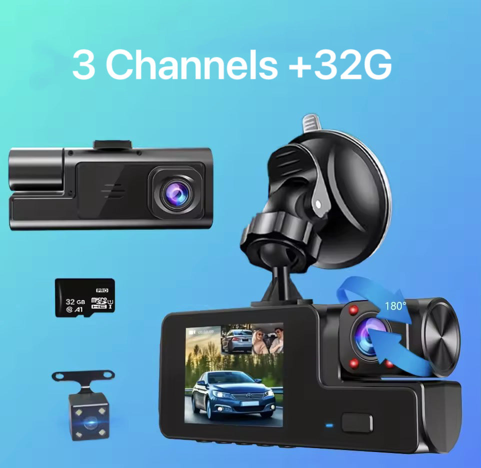 Avelena | 3-Kanal-Dashcam Vorne und Hinten Innen