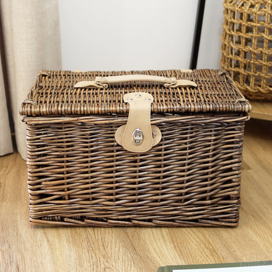 Avelena | Antique Wash Wicker Chest Hamper