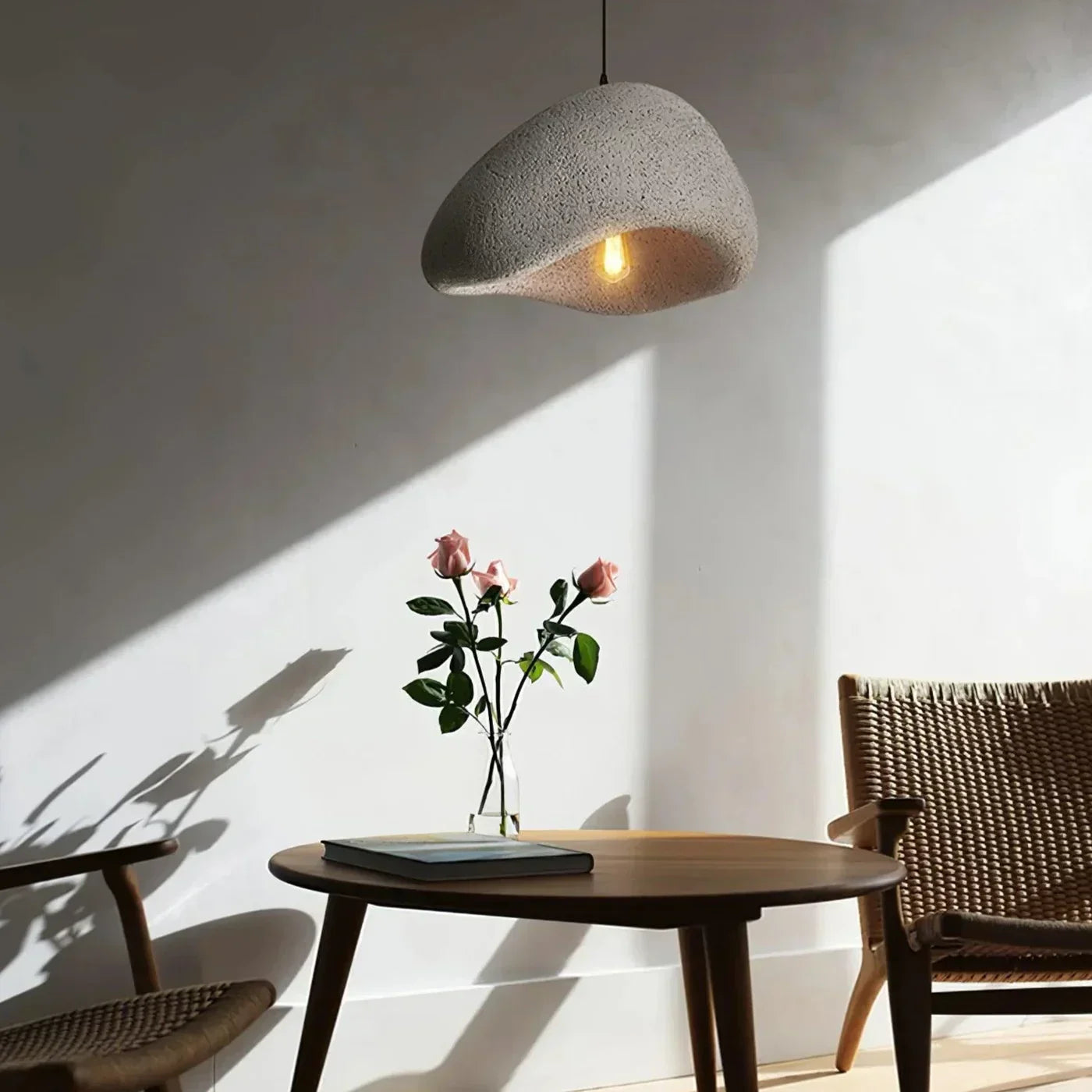 Avelena | ZenGlow Wabi Sabi Pendelleuchte | Minimalistisches Design | Elegante Hängeleuchte für Wohnzimmer & Esszimmer