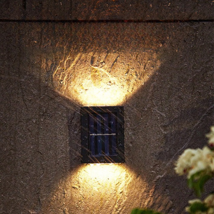 Avelena | Solar-powered LED wall lights | Weatherproof, Automatic operation & Ideal for garden and driveway lighting