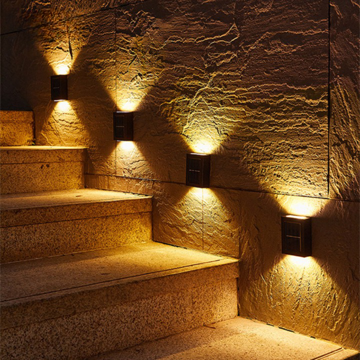 Avelena | Solar-powered LED wall lights | Weatherproof, Automatic operation & Ideal for garden and driveway lighting