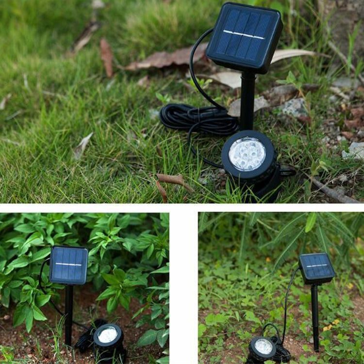 Avelena | Zwei Köpfe LED Außen-Wasserproof Solar Unterwasser Spotlight Flutlicht