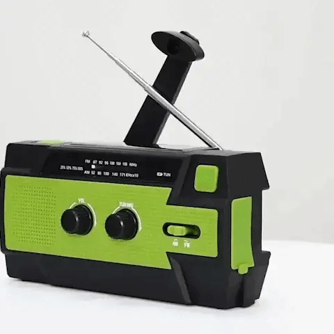 Avelena | All-in-One Notfallradio | 4000mAh Batterie, Solar- und Handkurbelaufladung für Outdoor-Abenteuer und Notfallvorsorge