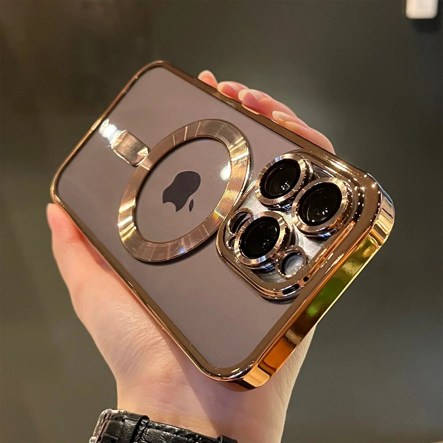 Avelena | Plating Clear Soft Magnetic Case für iPhone