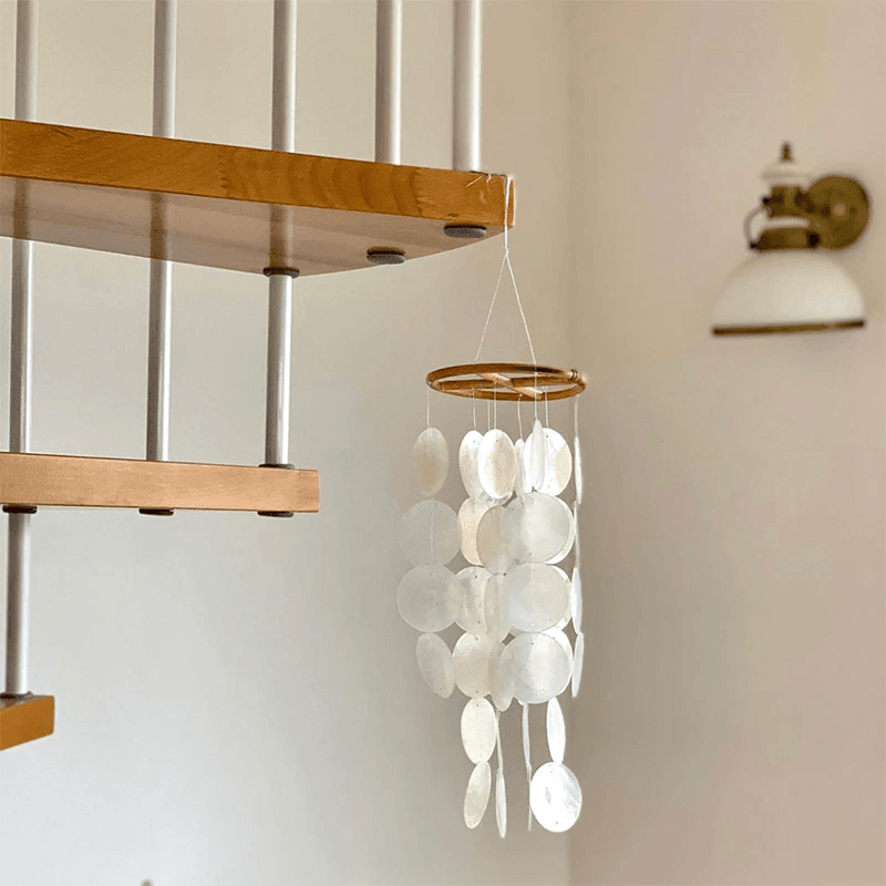 Avelena | ShellDreams Handgefertigtes Babyzimmer Windspiel | Muschel-Mobile | Beruhigende Klänge