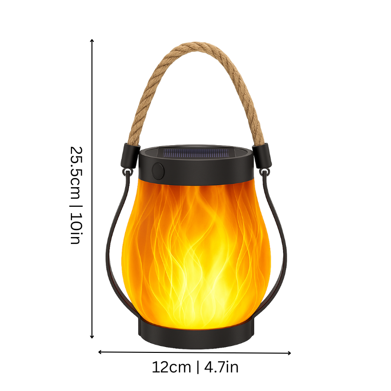 Avelena | Solar-powered outdoor lantern | Realistic flame effect, weatherproof & ideal for cozy evenings on the terrace or balcony