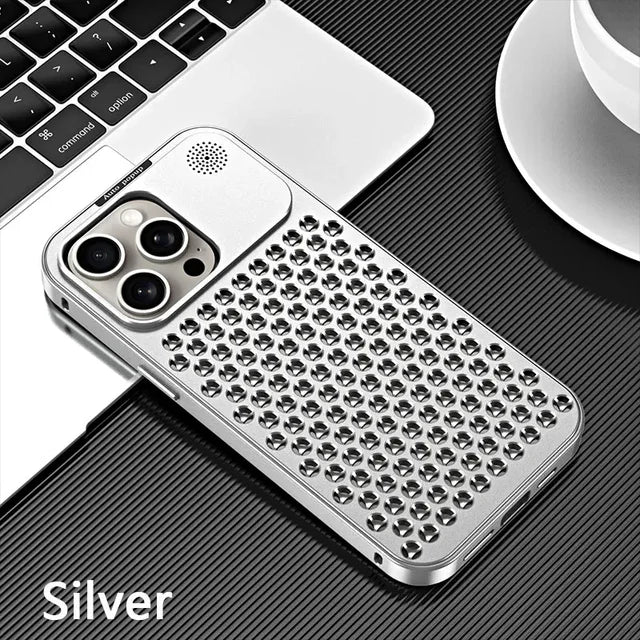 Avelena | Atemberaubende Parfüm Aluminiumlegierung Wärmeableitung Handyhülle für iPhone 12 13 14 15 Pro Max Plus abnehmbarer Schutzdeckel