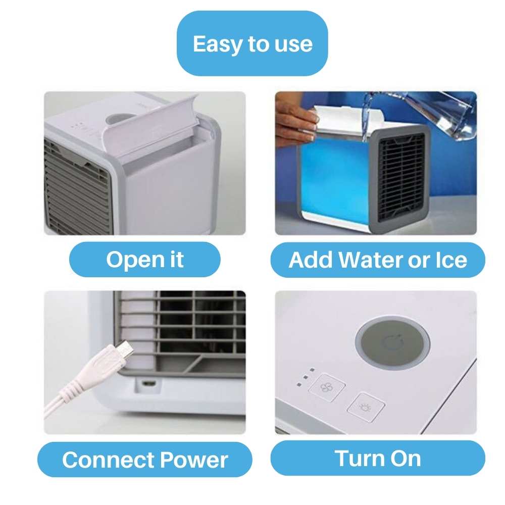 Avelena | Frost Air Kleine tragbare Klimaanlage Miniatur Luftkühler AC 550ml Wassertank