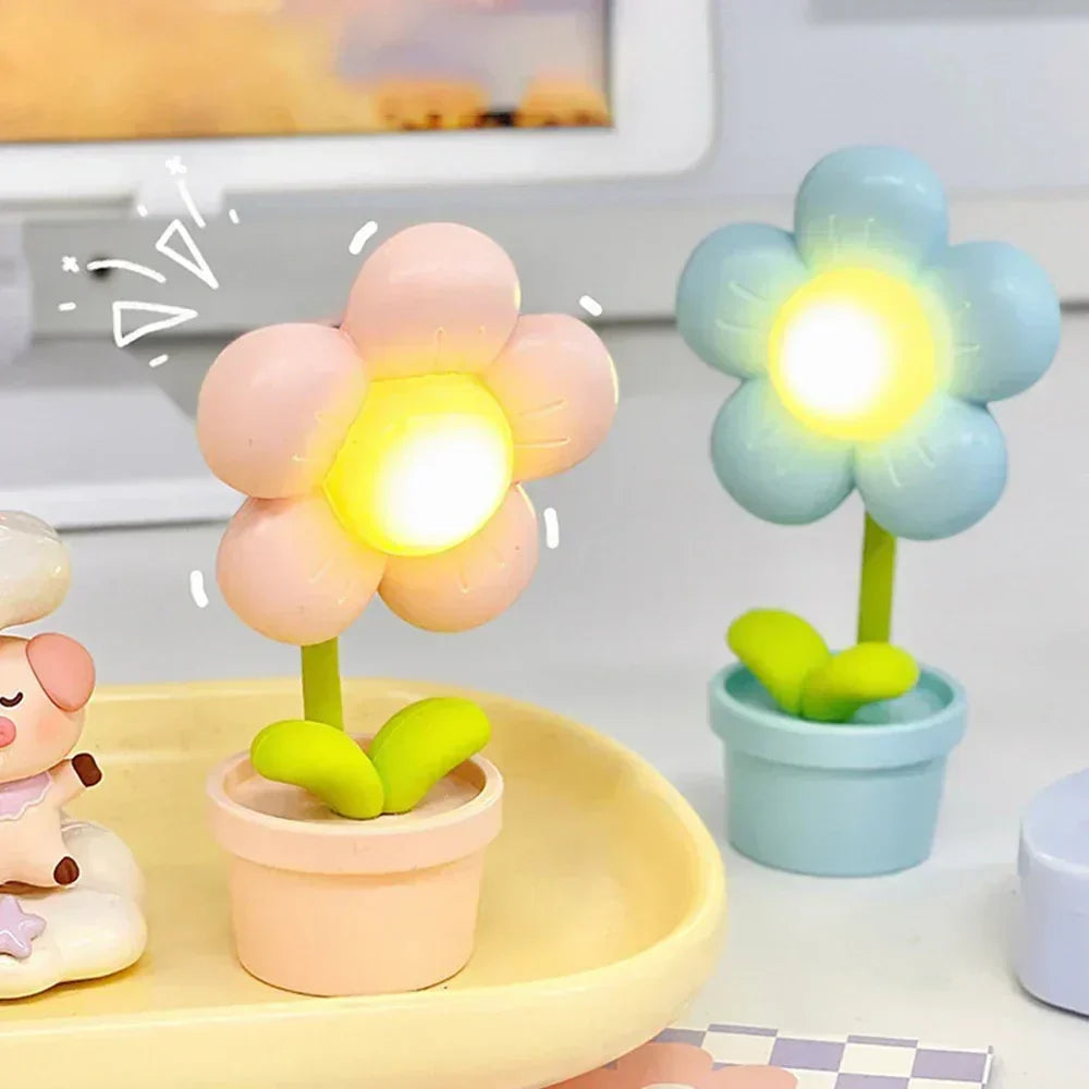 Avelena | Süße Blumen-Nachtlampe für Kinder – LED Tischlampe im Blumen-Design für das Kinderzimmer