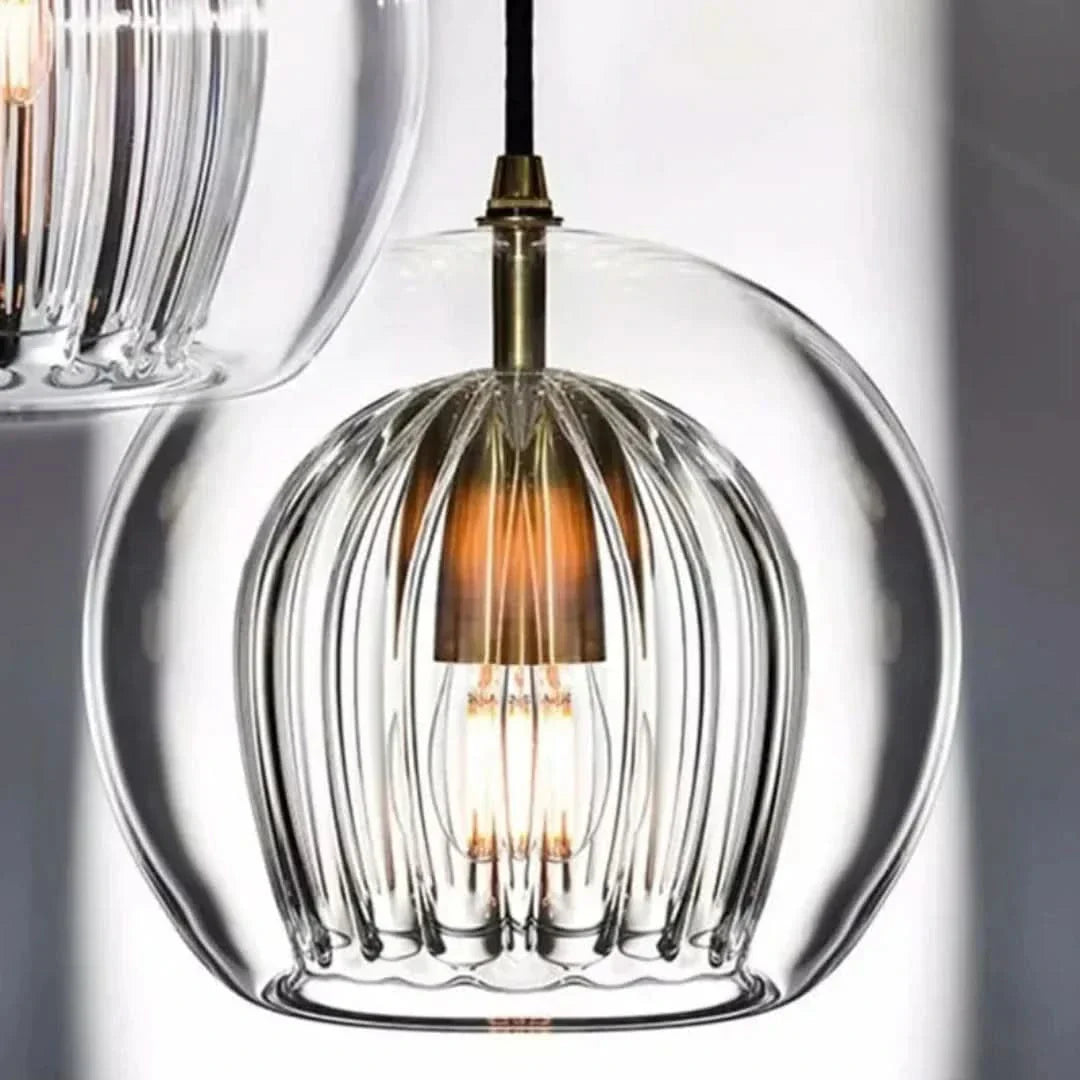Avelena | TimberGlow - Moderne Glas Pendelleuchte