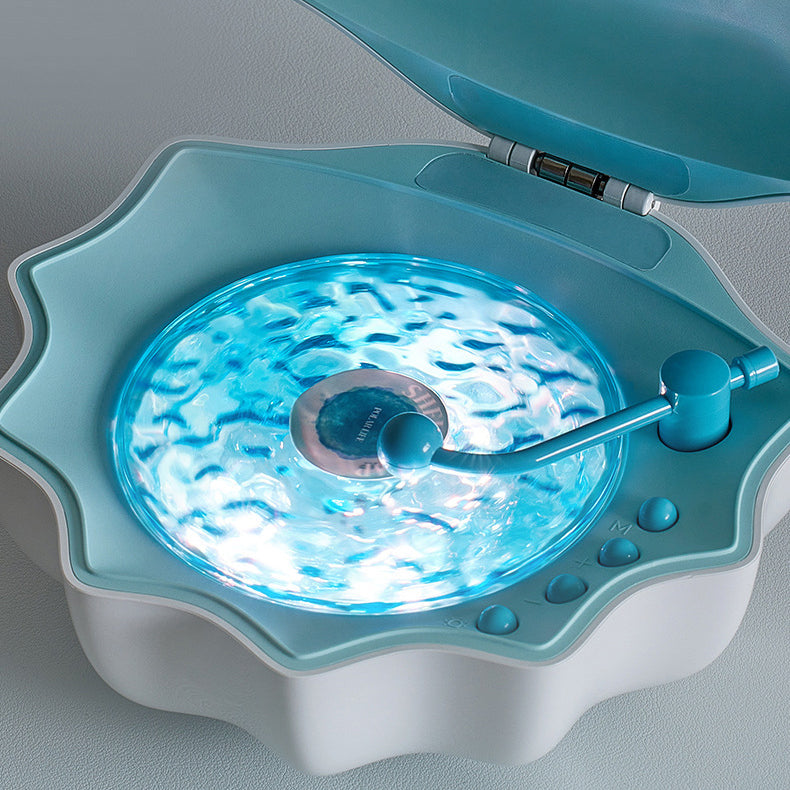 Avelena | Shell Lampe Wellen Retro Bluetooth Plattenspieler LED Nachtlicht - Perfektes Geschenk für Kinder und Mädchen
