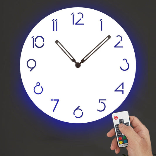 Avelena | Atmosphärische LED-Licht stille Wanddekor Uhr