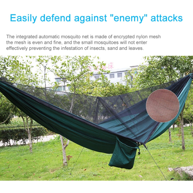 Avelena | Tragbare Outdoor-Hängematte mit Moskitonetzen (Armeegrün)