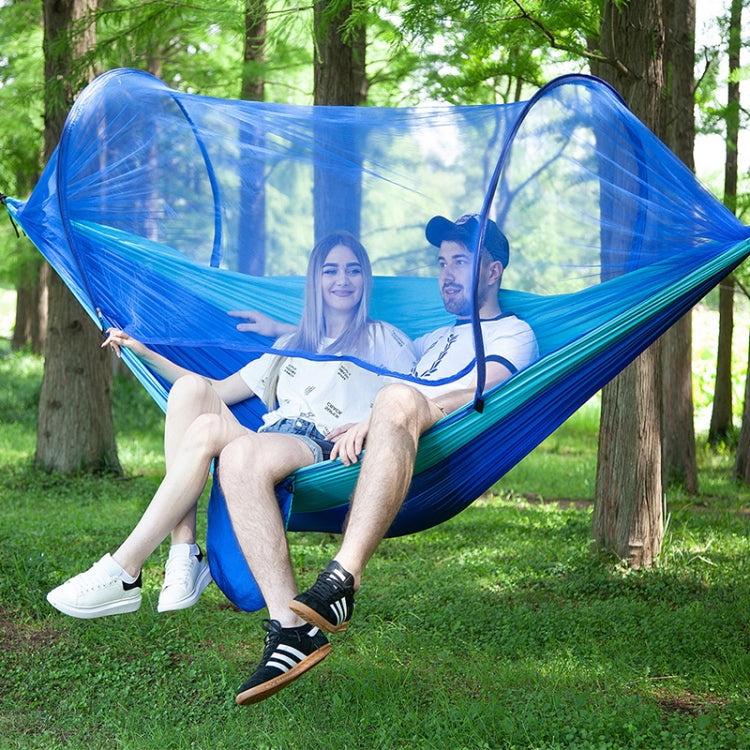 Avelena | Tragbare Outdoor Camping Vollautomatische Nylon Fallschirmhängematte mit Moskitonetzen, Größe : 250 x 120cm (Olivegrün)