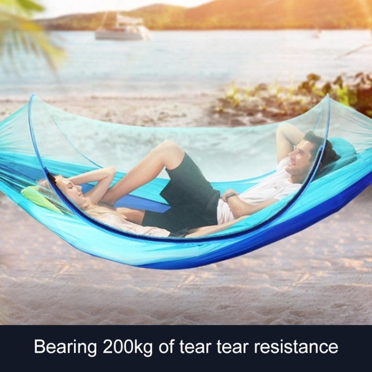 Avelena | Tragbare Outdoor Camping Vollautomatische Nylon Fallschirmhängematte mit Moskitonetzen, Größe : 250 x 120cm (Olivegrün)