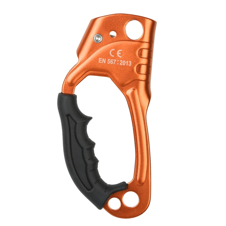 Avelena | XINDA TP-8606 Outdoor Klettern Luftarbeit Anti-Fall Handheld Seilgreifer für 8-12mm Durchmesser Seil Rechts (Orange)