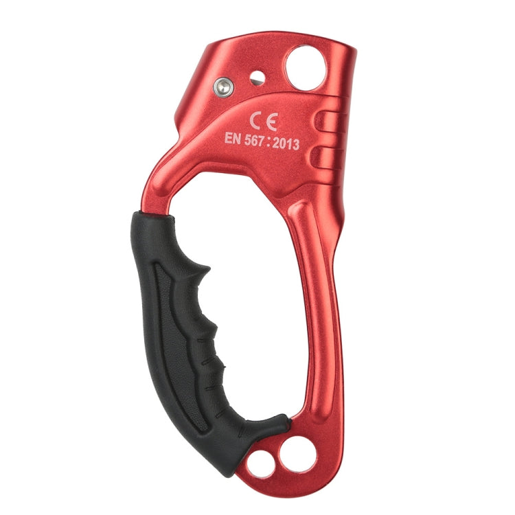 Avelena | XINDA TP-8606 Outdoor Felsklettern Luftarbeit Anti-Fall Handheld Seilgreifer für 8-12mm Durchmesser Seil Rechts(Rot)