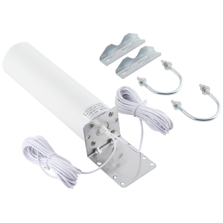Avelena | 4G LTE WiFi 12DBi Omni Außenfassantenne mit CRC9 männlich (Weiß)