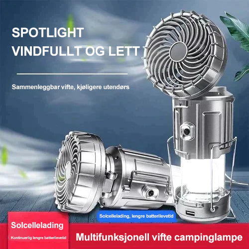 Avelena | Tragbare LED Campinglampe mit Ventilator