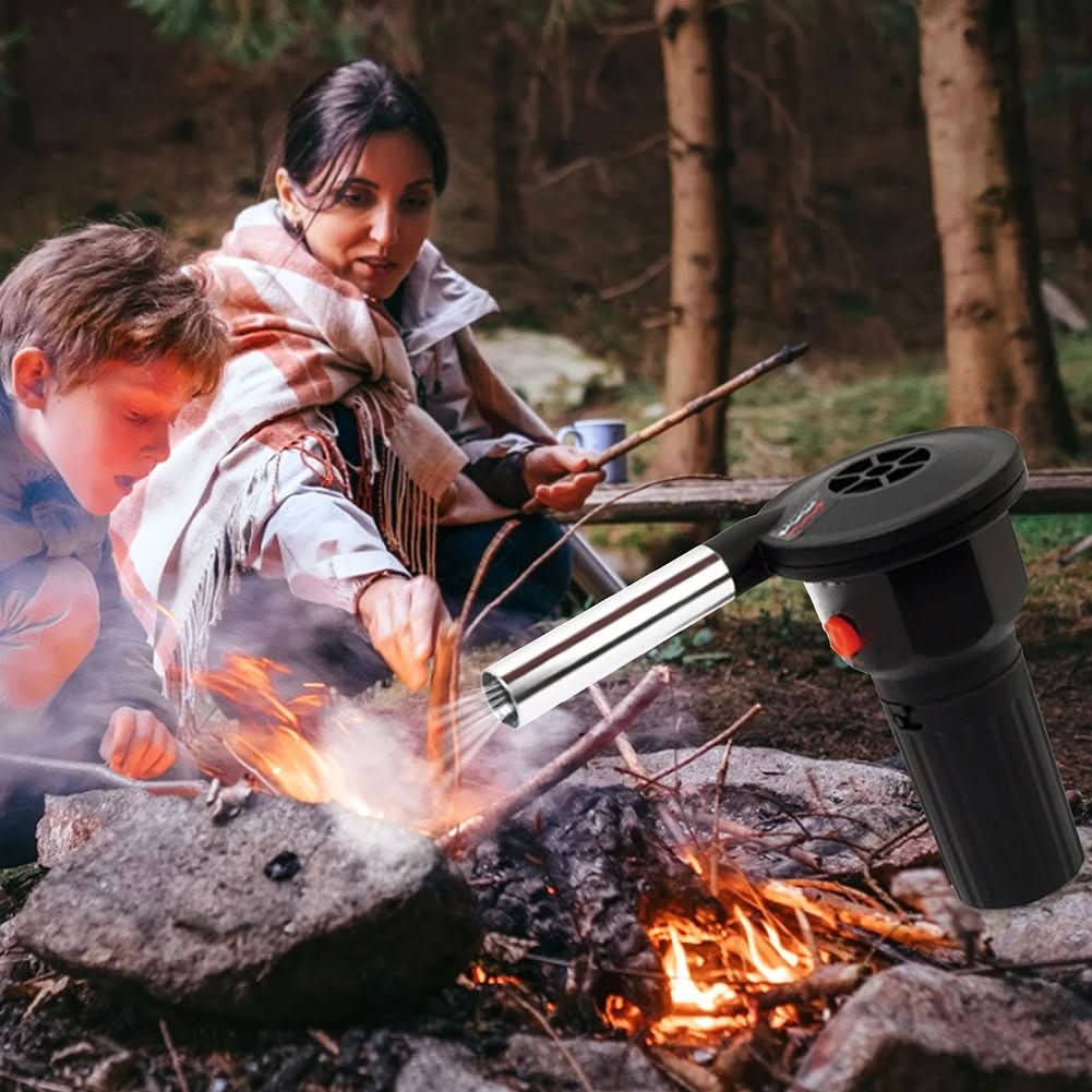 Avelena | Tragbarer Grill-Feuerbalg aus Aluminium für effizientes Anzünden