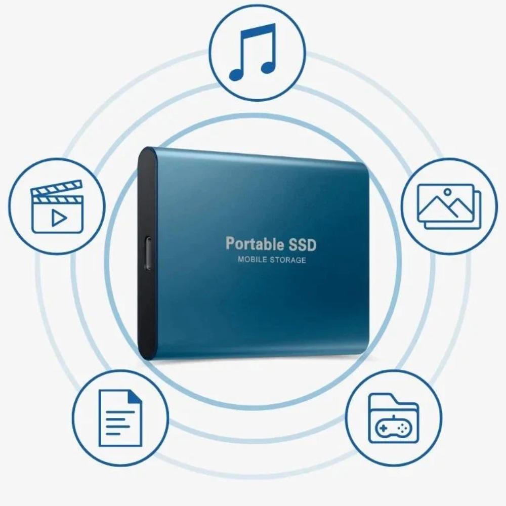 Avelena | Portable SSD USB C External Aluminum Shockproof Solid State Drive