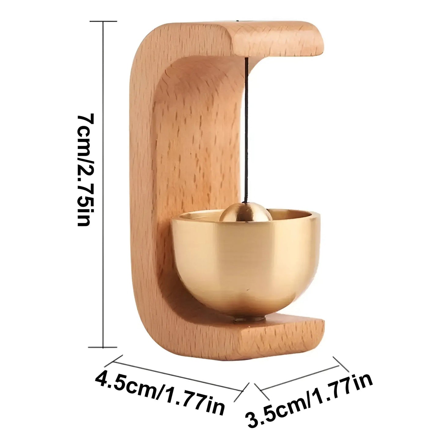 Avelena | Türglocken - Melodisch - Dekorativ Holz - Japanischer Stil - Klangschalen-Glocke