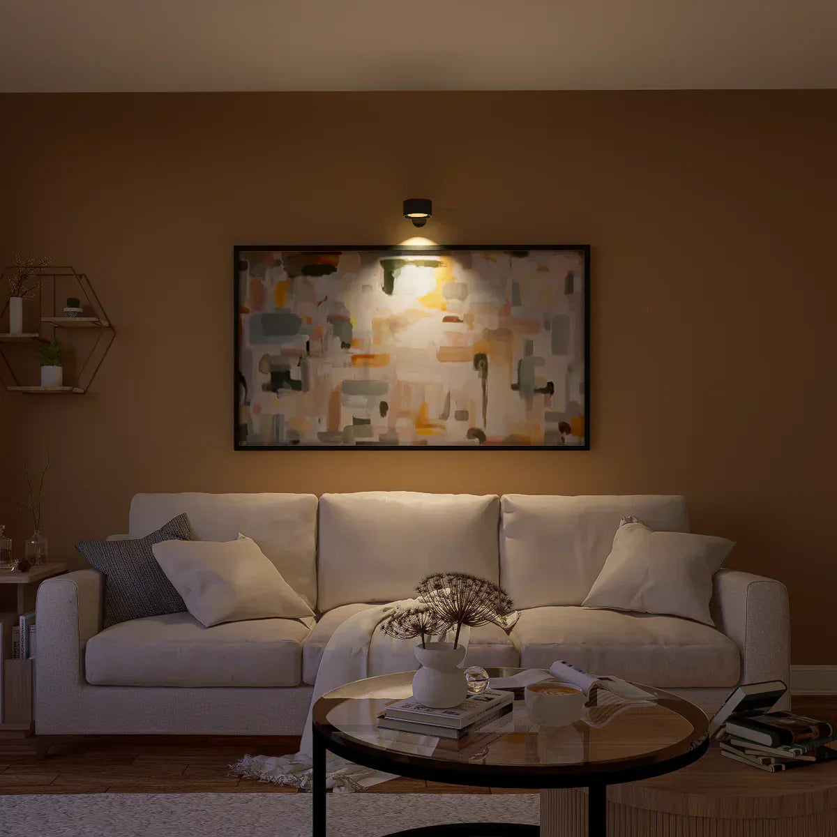 Avelena | Spotlight Kabellose Wandlampe - 360° Rotation, Dimmbar, Wiederaufladbare Wandlicht