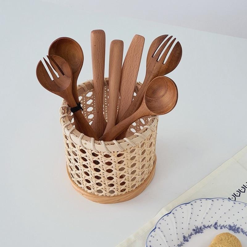 Avelena | Rattan-Besteck-Organizer