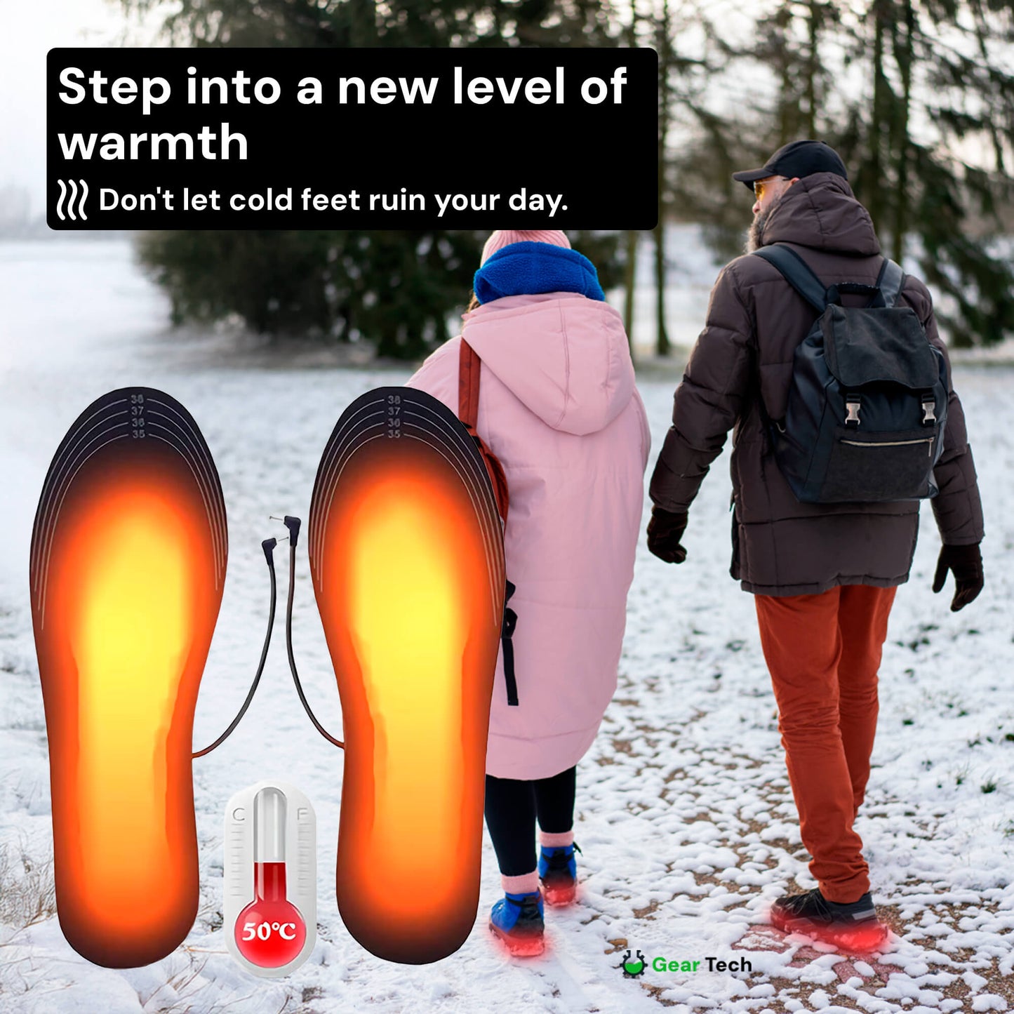 Avelena | Wiederaufladbare beheizte Einlegesohlen UK – Beste thermische Schuh-Einlagen für Stiefel, Arbeitsstiefel und täglichen Winterkomfort