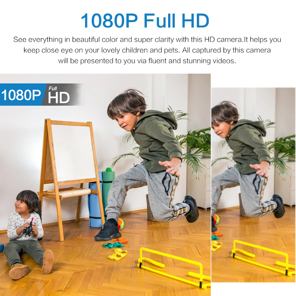Avelena | Wasserdichte HD Mini-Kamera mit Nachtsicht und Weitwinkelobjektiv IP WiFi 1080P HD 160° Weitwinkel
