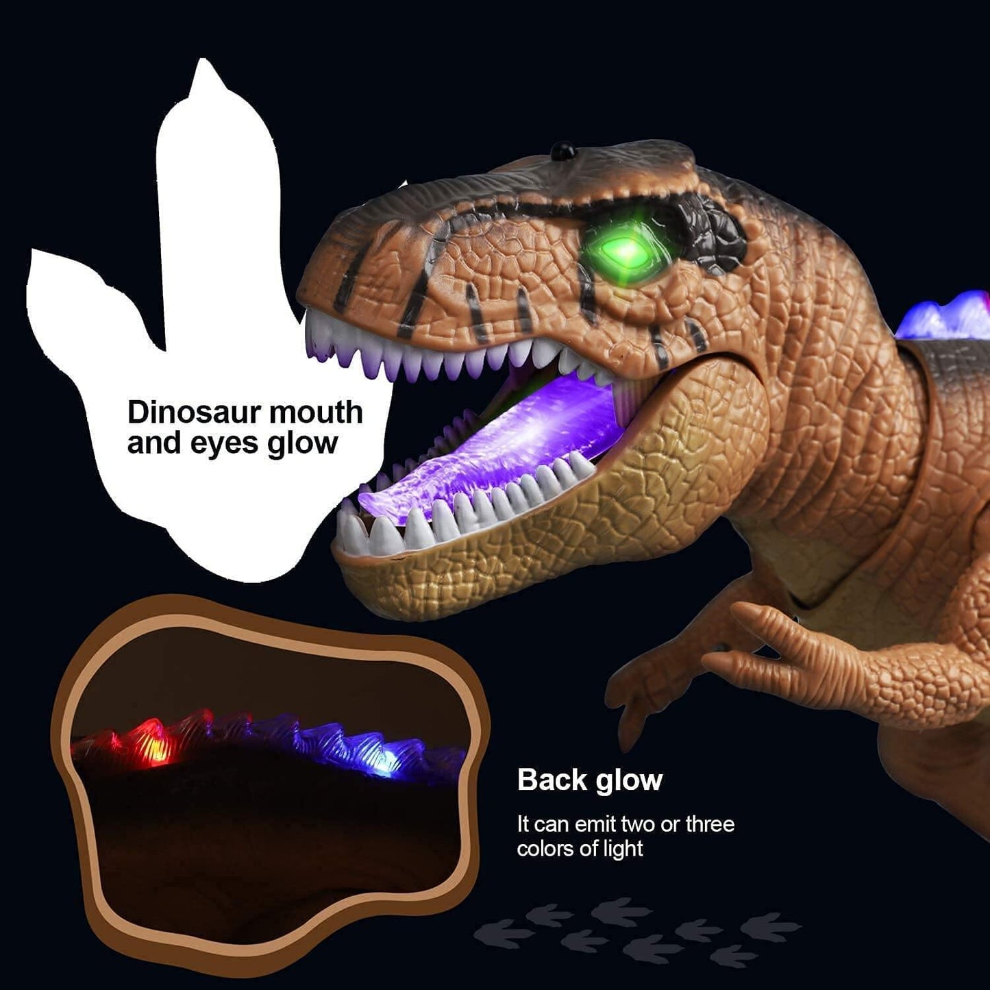 Avelena | Steuern Sie den T-Rex-Dinosaurier mit LED-Beleuchtung