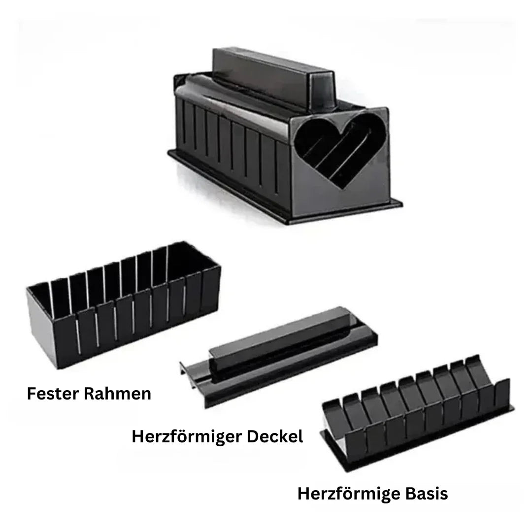Avelena | Sushi Rollen Und Schneiden Set – Praktisches Sushi Kit Mit Schablonen Und Zubehör