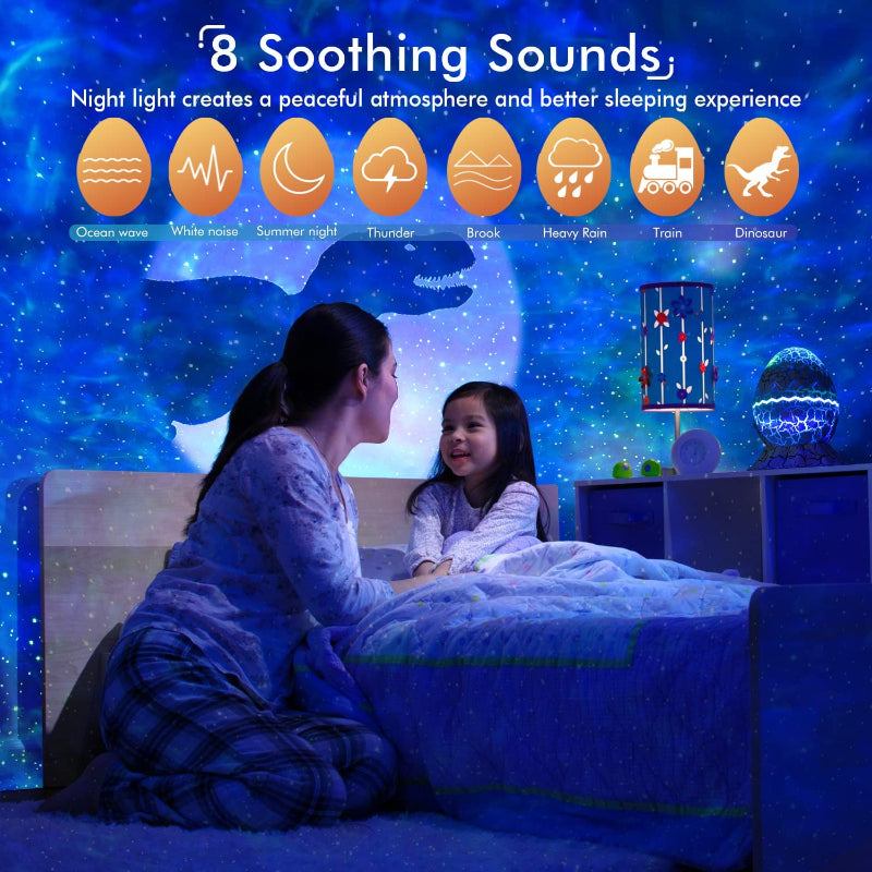 Avelena | Sternprojektor, Galaxy-Projektor für Schlafzimmer, Fernbedienung & Weißes Geräusch Bluetooth Lautsprecher