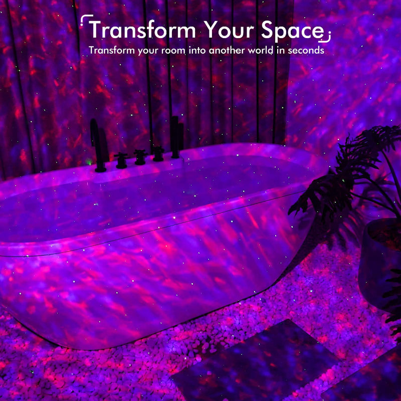 Avelena | Sternprojektor, Galaxy-Projektor für Schlafzimmer, Fernbedienung & Weißes Geräusch Bluetooth Lautsprecher