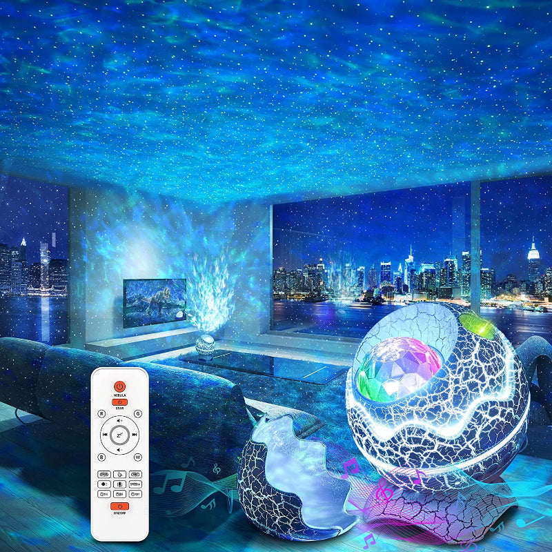 Avelena | Sternprojektor, Galaxy-Projektor für Schlafzimmer, Fernbedienung & Weißes Geräusch Bluetooth Lautsprecher