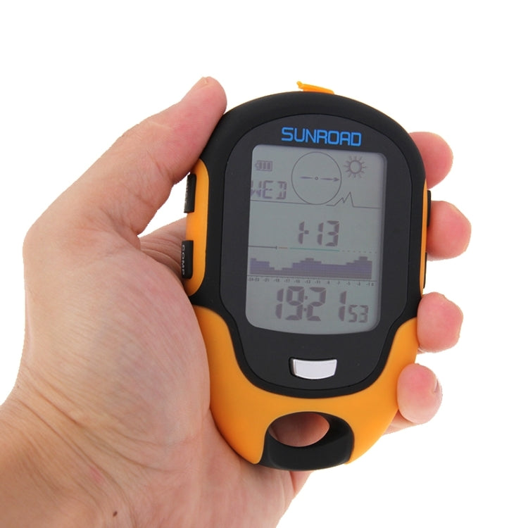Avelena | SUNROAD Multifunktions-LCD-Digital-Höhenmesser mit Kompass & Barometer & Thermometer & Hygrometer & Wettervorhersage & LED-Taschenlampe und Uhr