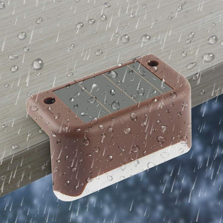Avelena | Solar Step Light - Wasserdichte LED-Außenbeleuchtung für Gehwege, Terrassen und Treppen - Solarbetriebene Gartenbeleuchtung