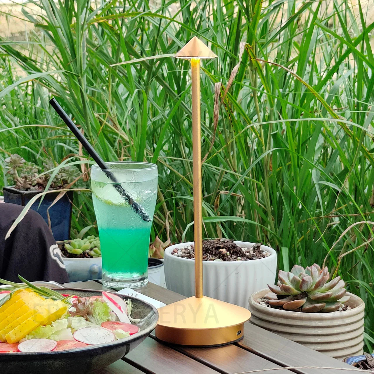Avelena | Wiederaufladbare Tischlampe Kreative Esszimmer Touch Led Pina pro Tischlampe Hotel Bar Kaffee Schreibtischlampe Dekorative Schreibtischlampe