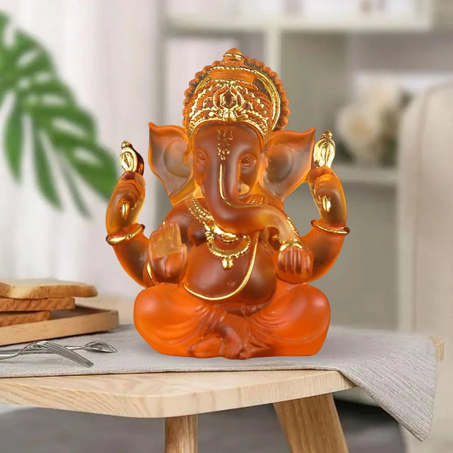 Avelena | Seltene farbige semi-transparente Ganesh-Statuen für Glück in Ihrem Zuhause