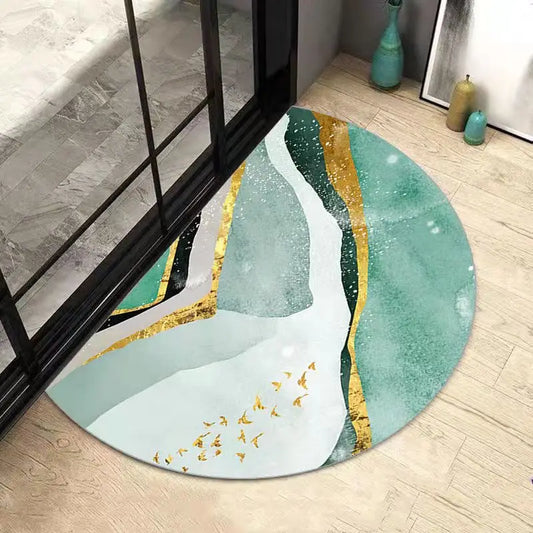 Avelena | AquaSoft Super Absorbierende Badematte – Rutschfeste halbrunde Badezimmermatte für maximalen Komfort