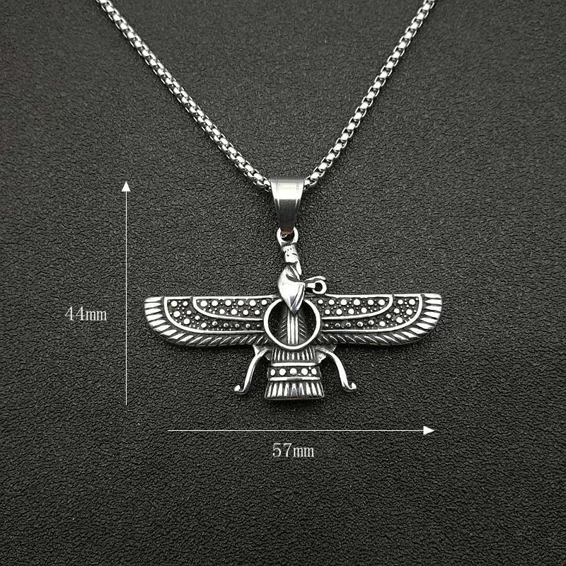 Avelena | Zoroastrische Faravahar / Ahura Mazda Anhänger Halsketten