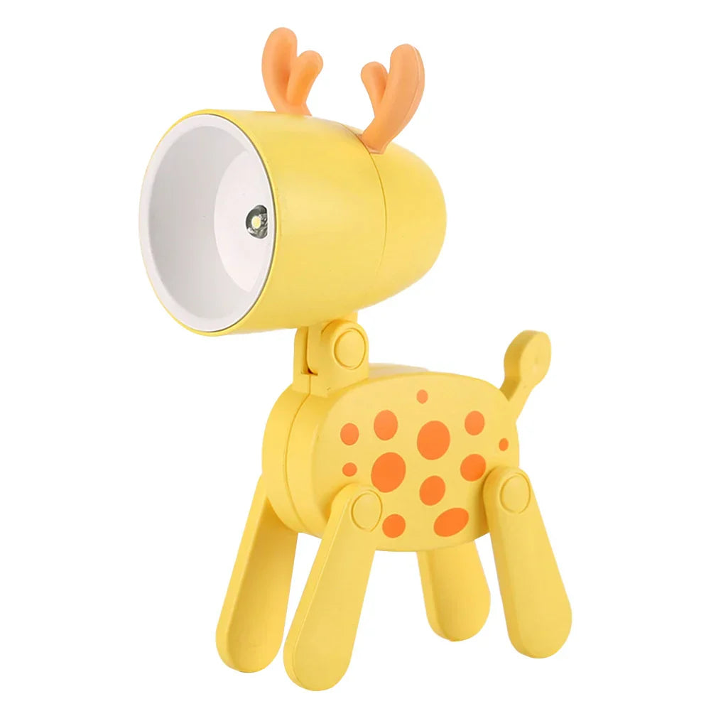Avelena | Süße LED-Nachtlampe - Mini-Hund, Hirsch, Dinosaurier Falt-Tischlampe für das Kinderzimmer