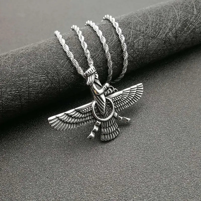 Avelena | Zoroastrische Faravahar / Ahura Mazda Anhänger Halsketten