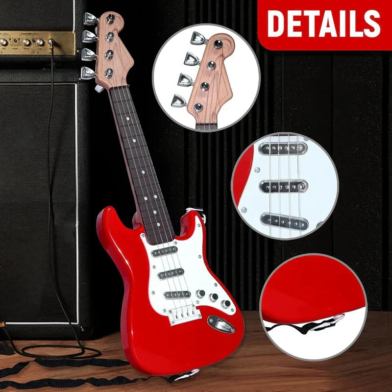 Avelena | 4-Saitige-E-Gitarre Spielzeug für Kinder - Tragbares Musikinstrument, Perfektes Geschenk für junge Musiker