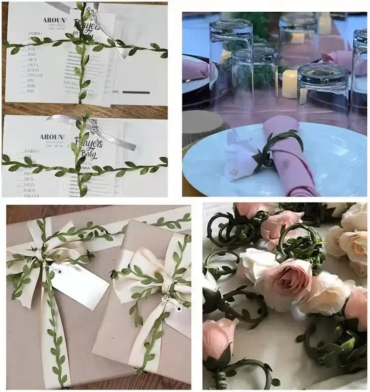 Avelena | Verdalisa Blattband | 10m Deko-Girlande | Naturgetreu & Vielseitig | Für DIY & Hochzeit