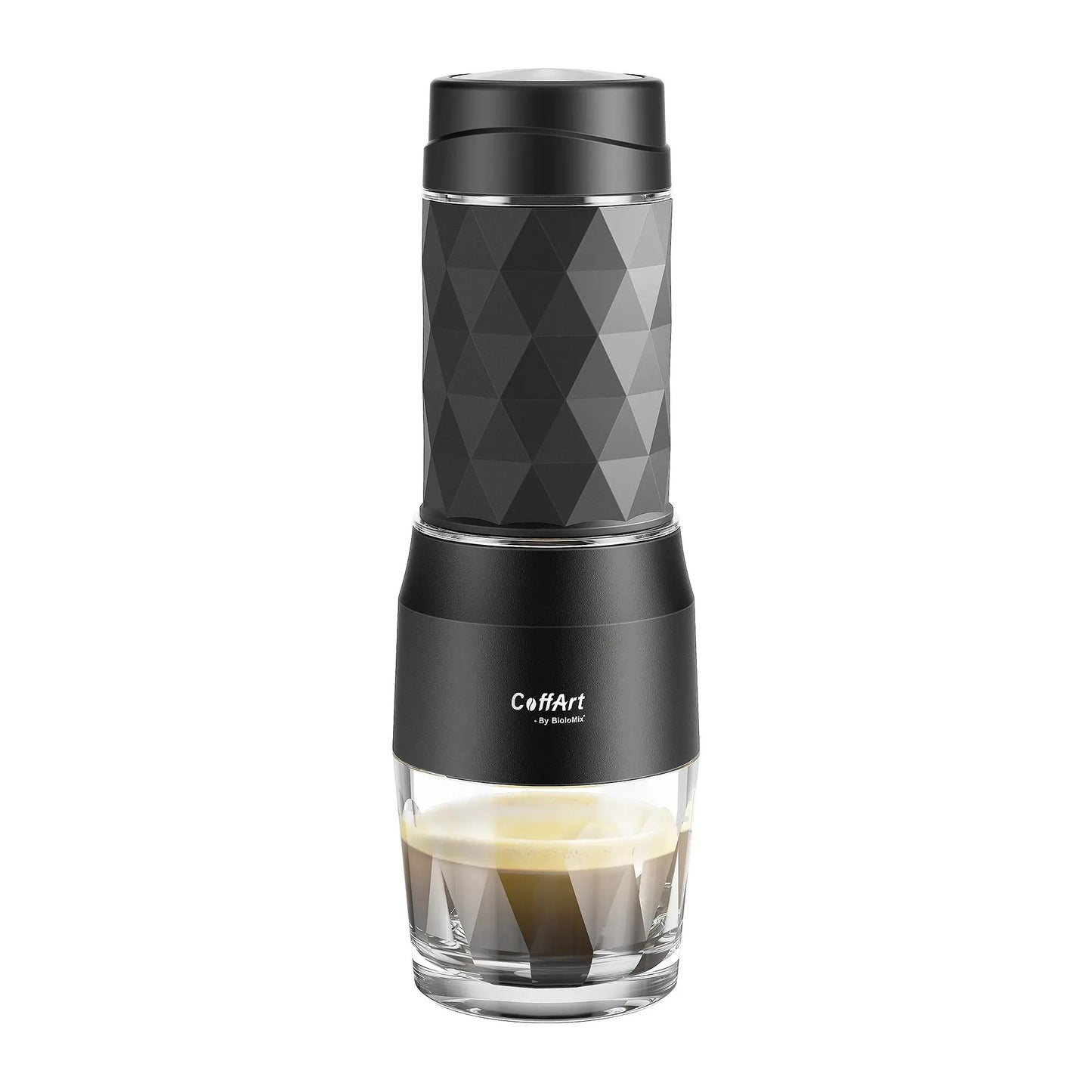 Avelena | Tragbare Kaffeemaschine Espressomaschine Handpresse Kapsel gemahlener Kaffeebrüher tragbar für Reisen und Picknick, BioloMix