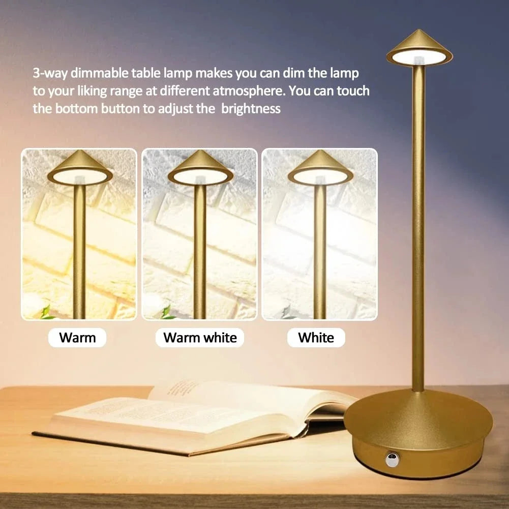 Avelena | Wiederaufladbare Tischlampe Kreative Esszimmer Touch Led Hotel Bar Kaffee Pina Pro Tischlampe Lampada Da Tavolo Dekorative Schreibtischlampe