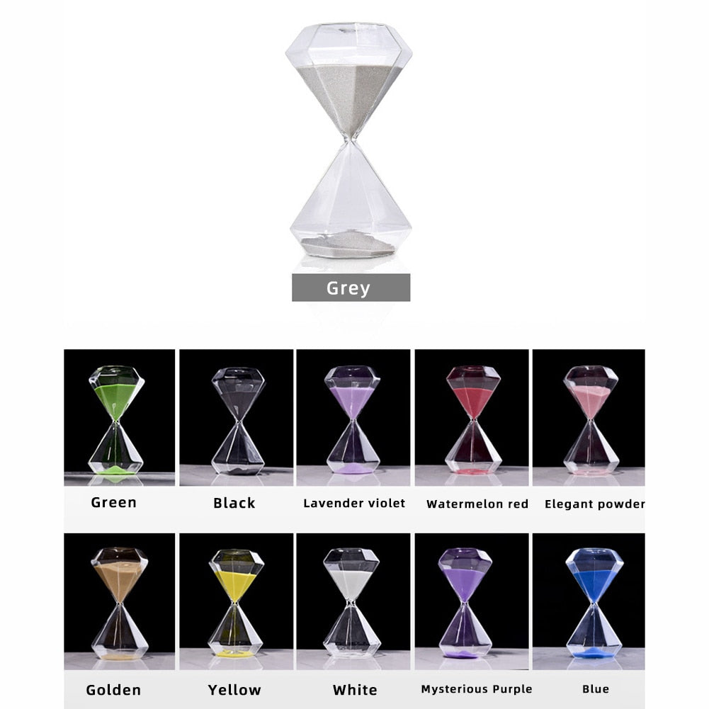 Avelena | 5–60 Minuten Diamantsanduhr, Sanduhr, Sanduhr, Kindergeschenk, Sanduhr, Heimdekoration, erhältlich in mehreren Farboptionen
