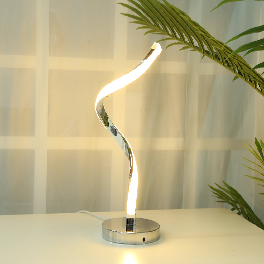 Avelena | SpiralGlow – LED Schreibtischlampe mit Spiraldesign für das Schlafzimmer